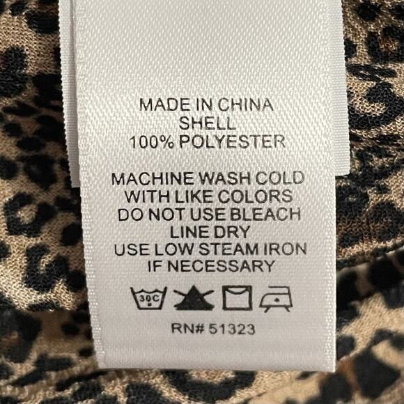 1 State Shirt Dress Size 2X Brown Animal Print Modern Rebel Long Sleeve … - Picture 9 of 9